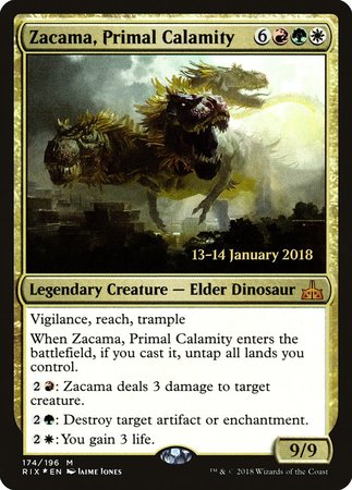 Zacama, Primal Calamity [Rivals of Ixalan Promos] | Exor Games Summserside