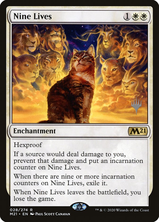 Nine Lives (Promo Pack) [Core Set 2021 Promos] | Exor Games Summserside