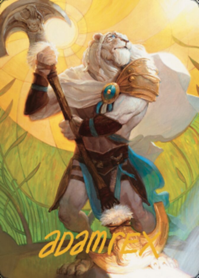 Ajani, Sleeper Agent Art Card (Gold-Stamped Signature) [Dominaria United Art Series] | Exor Games Summserside