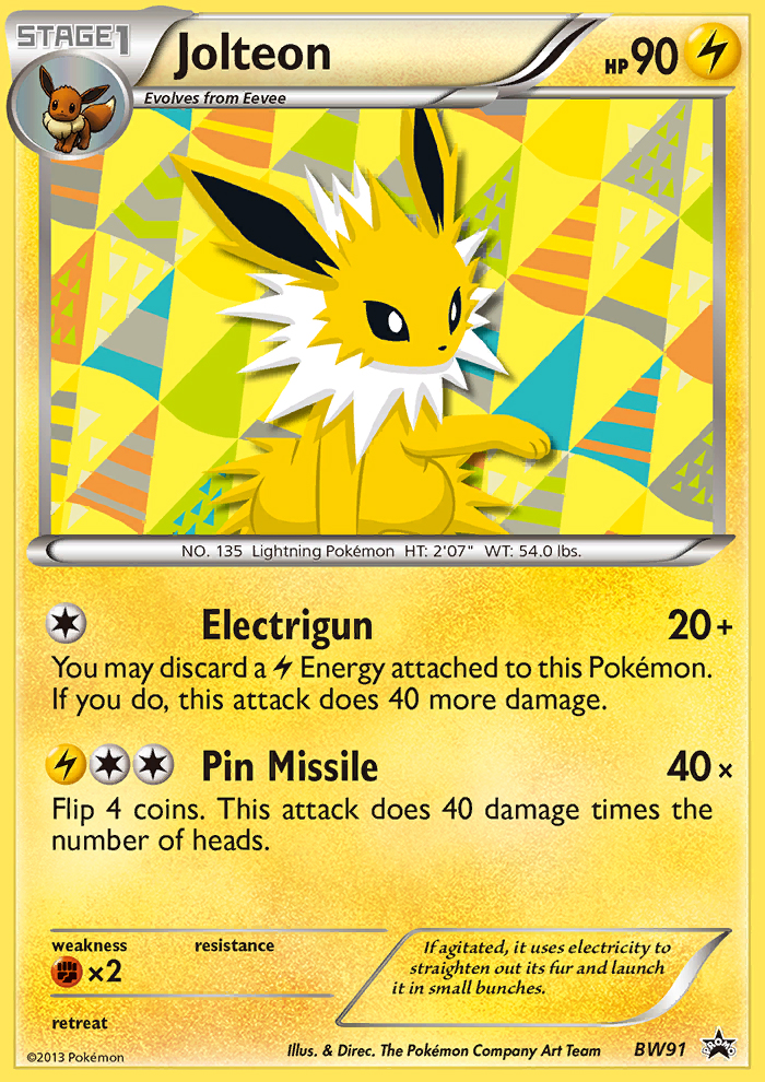 Jolteon (BW91) [Black & White: Black Star Promos] | Exor Games Summserside