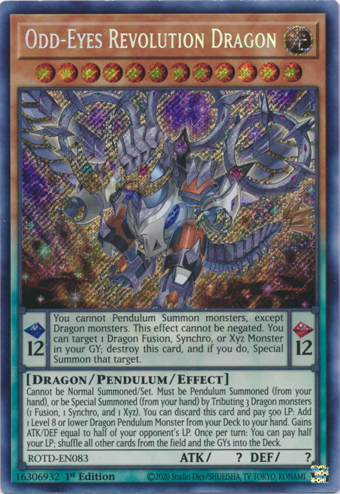 Odd-Eyes Revolution Dragon [ROTD-EN083] Secret Rare | Exor Games Summserside