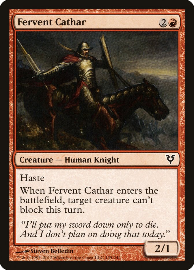 Fervent Cathar [Avacyn Restored] | Exor Games Summserside