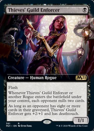 Thieves' Guild Enforcer (Extended Art) [Core Set 2021] | Exor Games Summserside