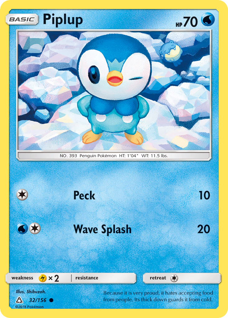 Piplup (32/156) [Sun & Moon: Ultra Prism] | Exor Games Summserside