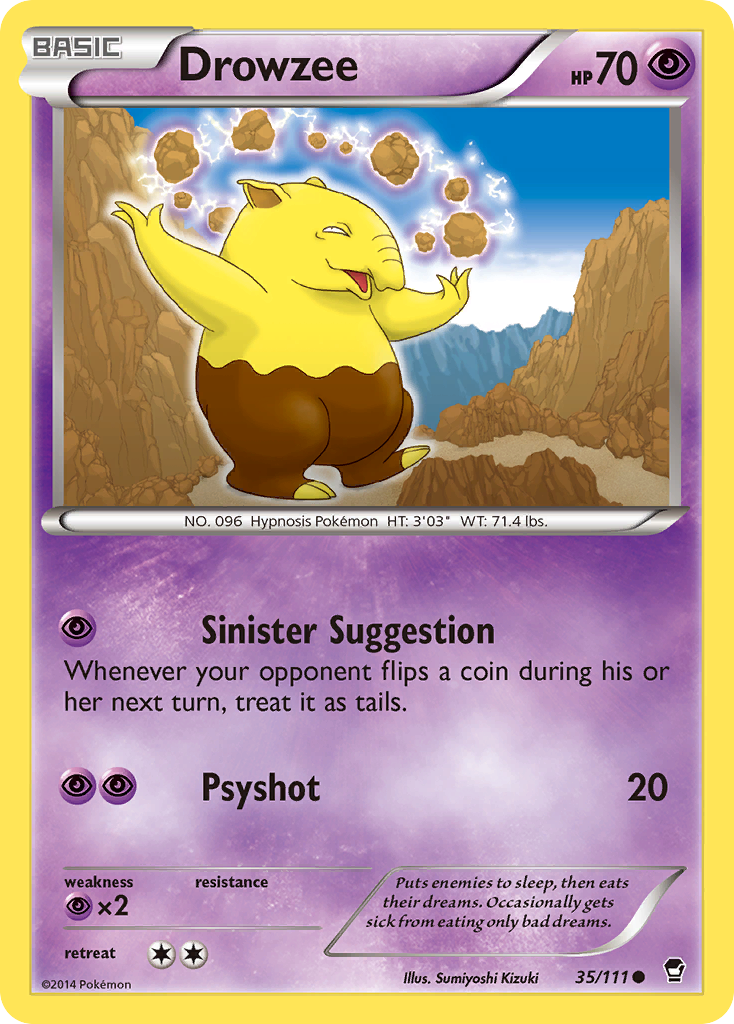 Drowzee (35/111) [XY: Furious Fists] | Exor Games Summserside