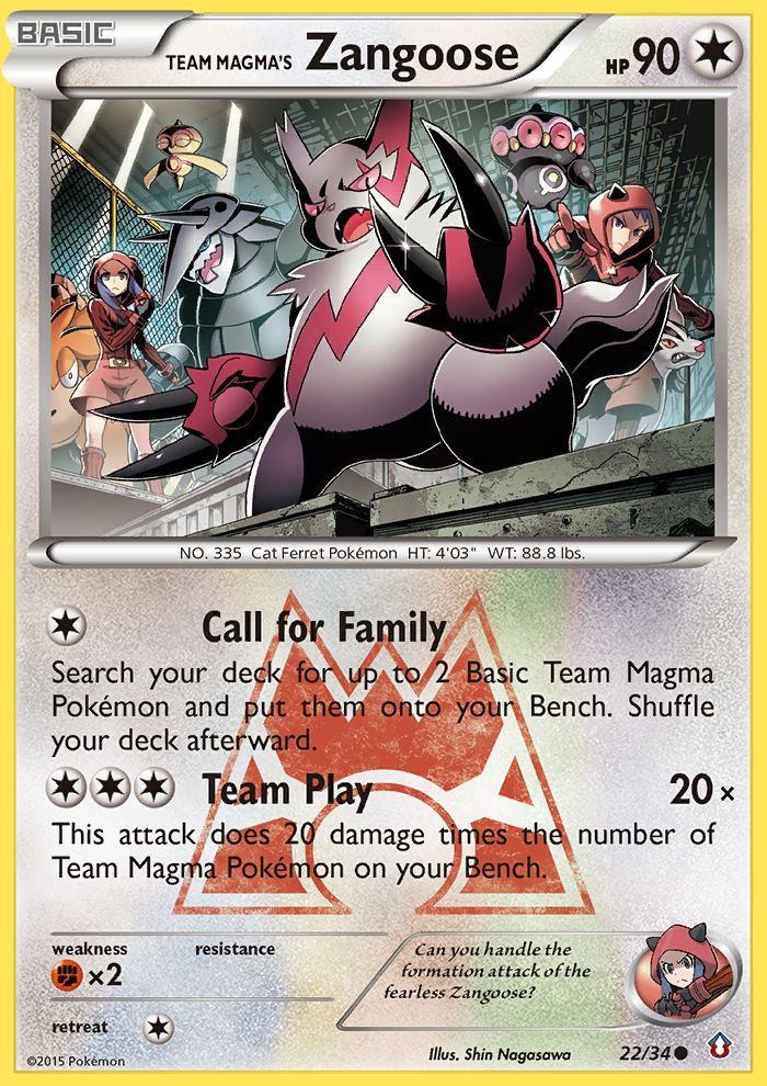 Team Magma's Zangoose (22/34) [XY: Double Crisis] | Exor Games Summserside