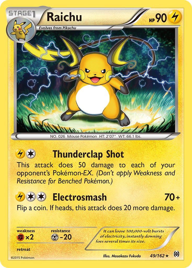 Raichu (49/162) (Theme Deck Exclusive) [XY: BREAKthrough] | Exor Games Summserside