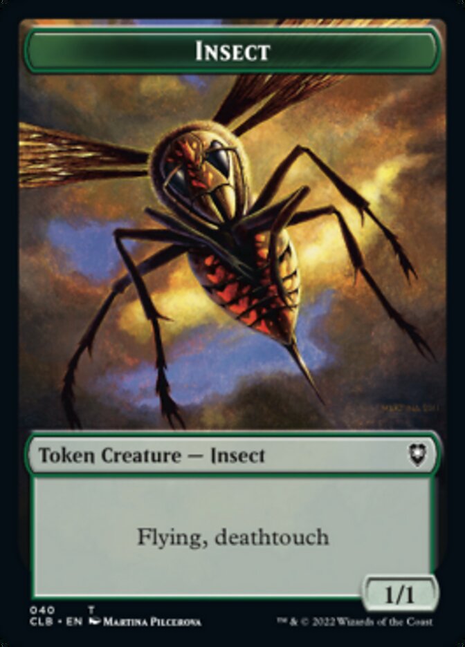 Spider // Insect Double-sided Token [Commander Legends: Battle for Baldur's Gate Tokens] | Exor Games Summserside