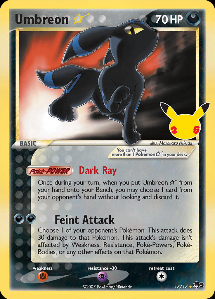 Umbreon (17/17) (Star) [Celebrations: 25th Anniversary - Classic Collection] | Exor Games Summserside