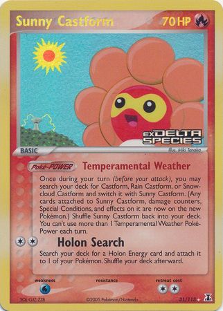 Sunny Castform (31/113) (Stamped) [EX: Delta Species] | Exor Games Summserside