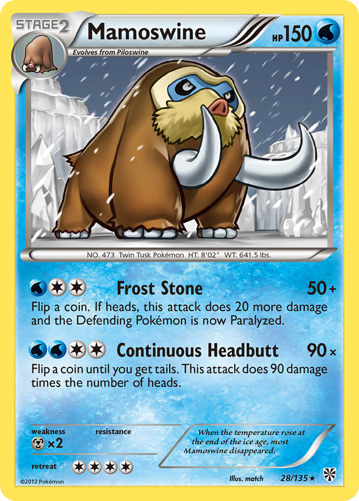 Mamoswine (28/135) [Black & White: Plasma Storm] | Exor Games Summserside