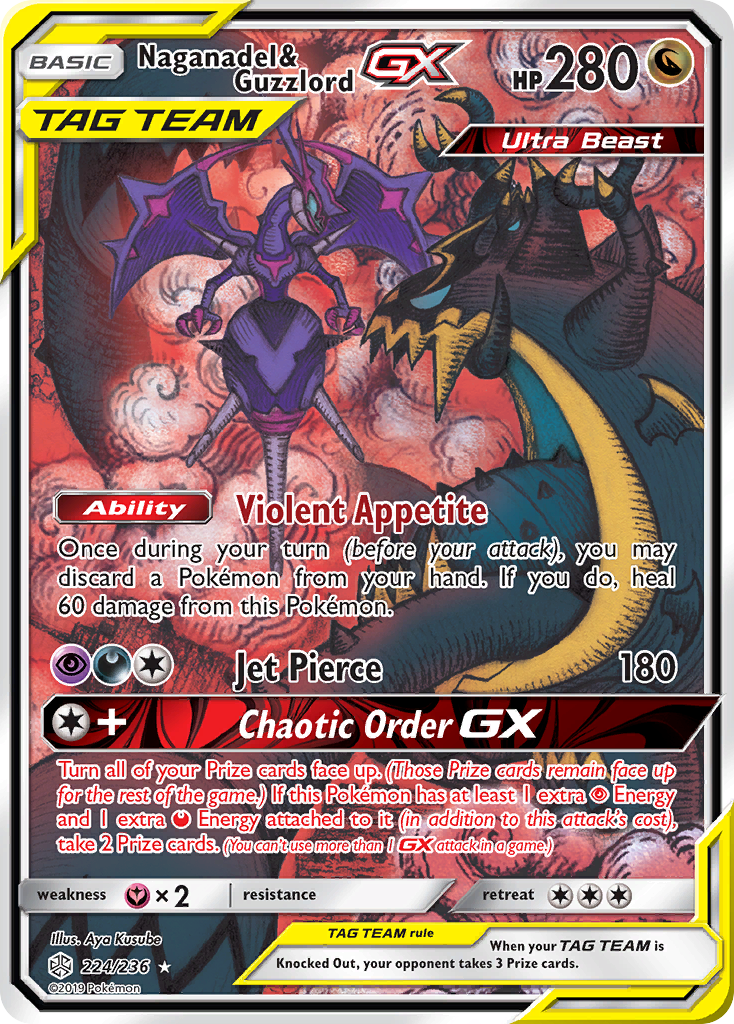 Naganadel & Guzzlord GX (224/236) [Sun & Moon: Cosmic Eclipse] | Exor Games Summserside