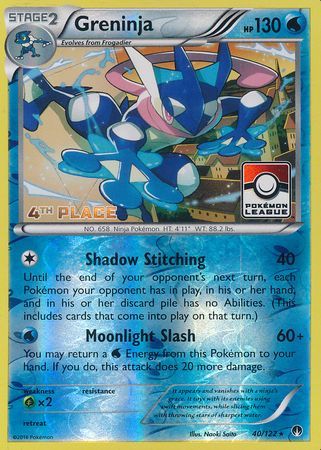 Greninja (40/122) (League Promo 4th Place) [XY: BREAKpoint] | Exor Games Summserside