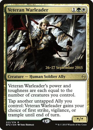 Veteran Warleader [Battle for Zendikar Promos] | Exor Games Summserside