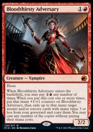 Bloodthirsty Adversary (Promo Pack) [Innistrad: Midnight Hunt Promos] | Exor Games Summserside