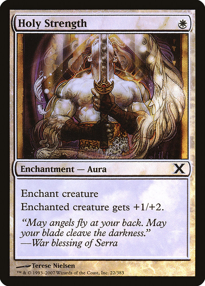 Holy Strength (Premium Foil) [Tenth Edition] | Exor Games Summserside