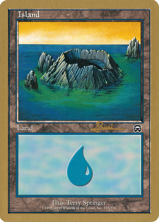 Island (335) (Antoine Ruel) [World Championship Decks 2001] | Exor Games Summserside