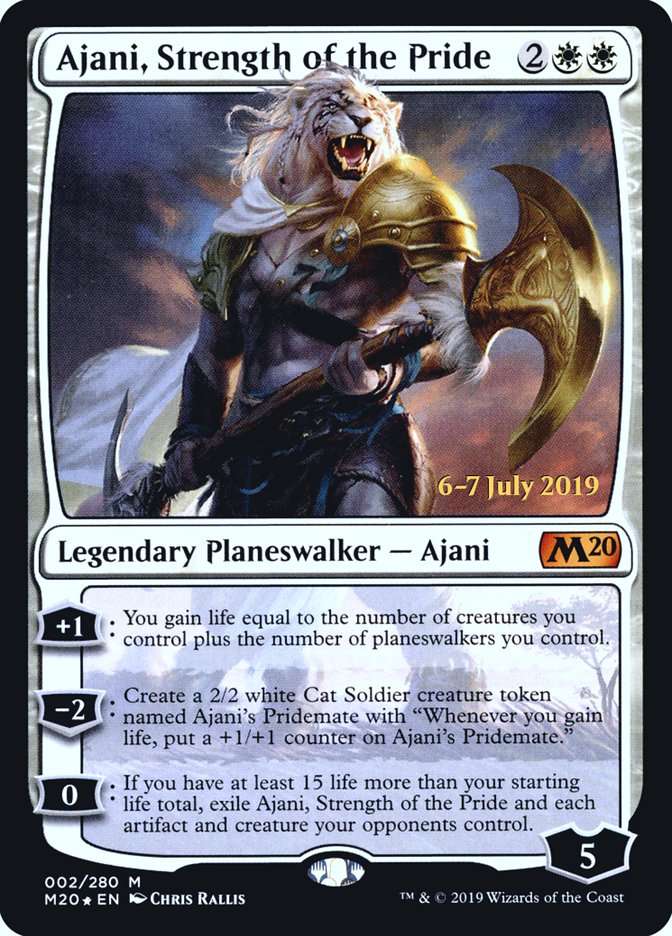 Ajani, Strength of the Pride  [Core Set 2020 Prerelease Promos] | Exor Games Summserside