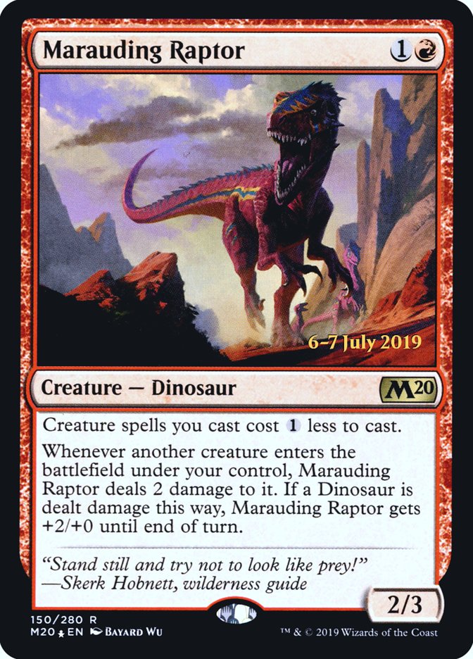 Marauding Raptor  [Core Set 2020 Prerelease Promos] | Exor Games Summserside