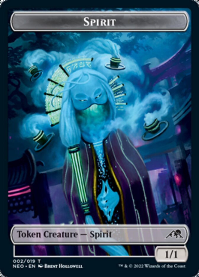 Spirit (002) // Spirit (009) Double-sided Token [Kamigawa: Neon Dynasty Tokens] | Exor Games Summserside