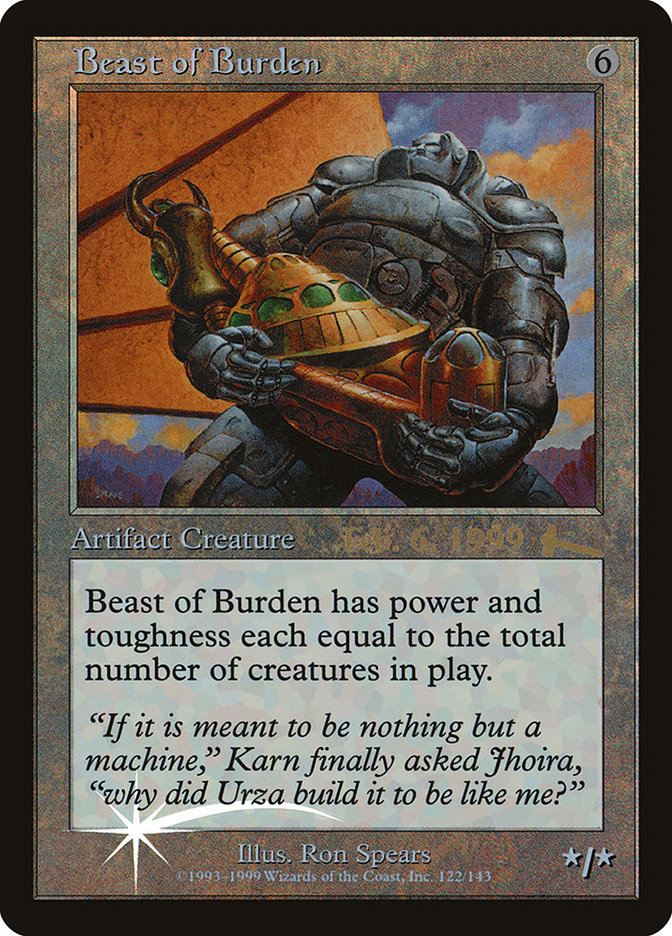 Beast of Burden [Urza's Legacy Promos] | Exor Games Summserside