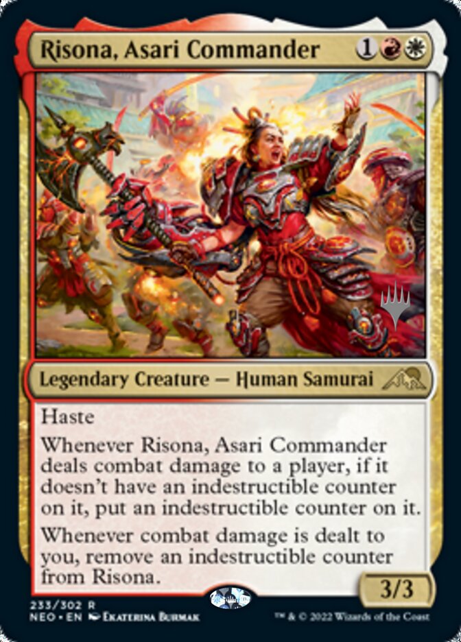 Risona, Asari Commander (Promo Pack) [Kamigawa: Neon Dynasty Promos] | Exor Games Summserside