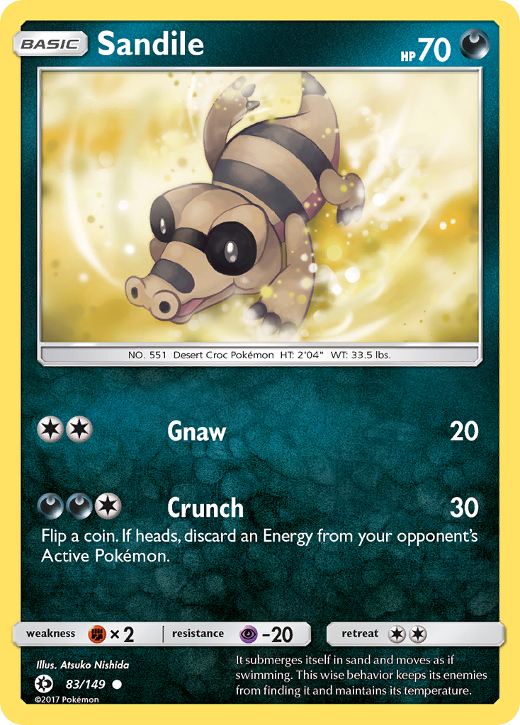 Sandile (83/149) [Sun & Moon: Base Set] | Exor Games Summserside