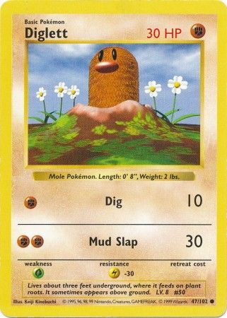 Diglett (47/102) [Base Set Shadowless Unlimited] | Exor Games Summserside