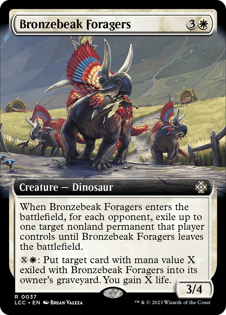 Bronzebeak Foragers (Extended Art) [The Lost Caverns of Ixalan Commander] | Exor Games Summserside