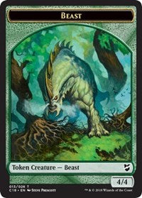 Beast (013) // Plant Double-sided Token [Commander 2018 Tokens] | Exor Games Summserside