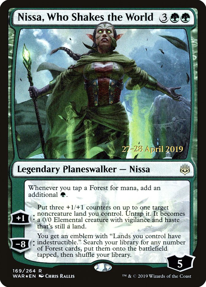 Nissa, Who Shakes the World  [War of the Spark Prerelease Promos] | Exor Games Summserside