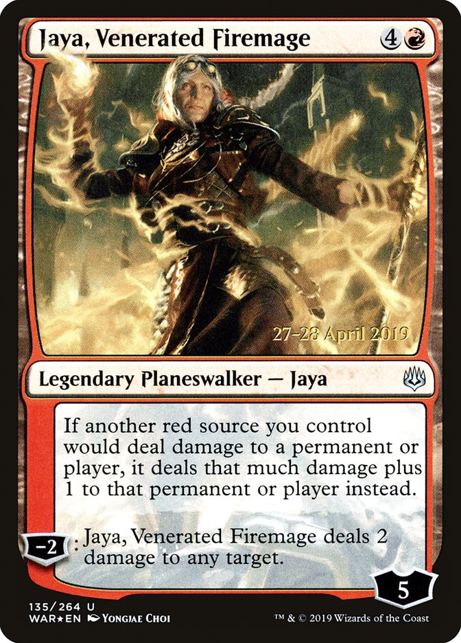 Jaya, Venerated Firemage  [War of the Spark Prerelease Promos] | Exor Games Summserside