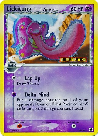 Lickitung (19/101) (Delta Species) (Stamped) [EX: Dragon Frontiers] | Exor Games Summserside