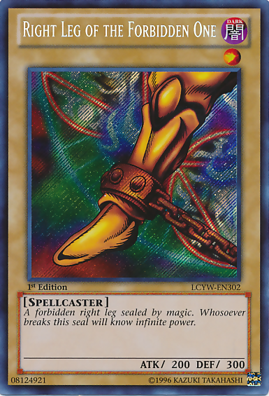 Right Leg of the Forbidden One [LCYW-EN302] Secret Rare | Exor Games Summserside