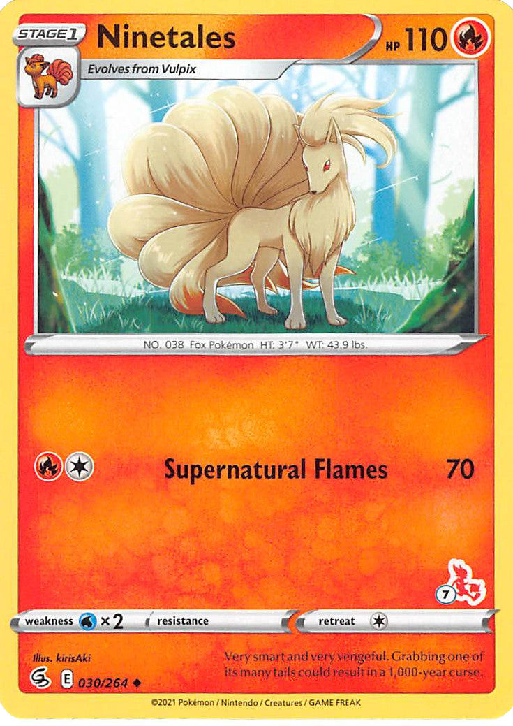 Ninetales (30/264) (Cinderace Stamp #7) [Battle Academy 2022] | Exor Games Summserside