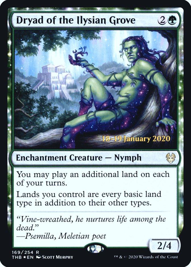 Dryad of the Ilysian Grove [Theros Beyond Death Prerelease Promos] | Exor Games Summserside