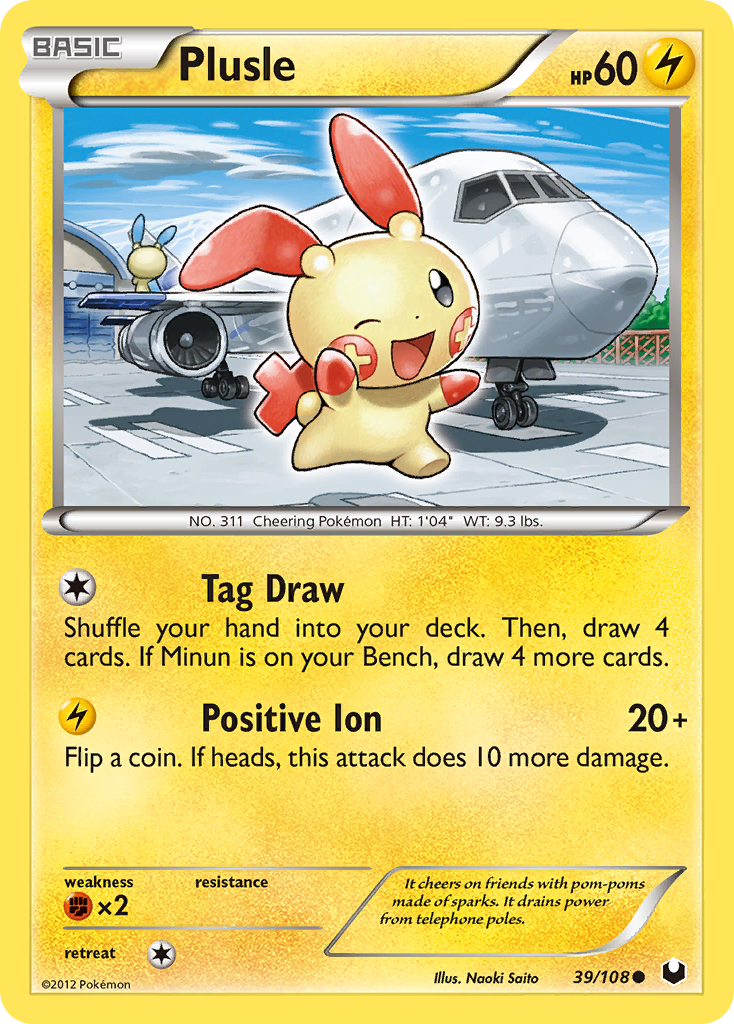 Plusle (39/108) [Black & White: Dark Explorers] | Exor Games Summserside