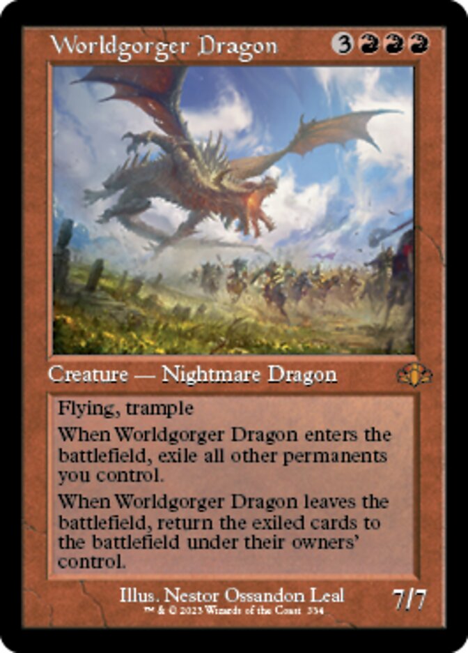 Worldgorger Dragon (Retro) [Dominaria Remastered] | Exor Games Summserside