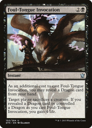 Foul-Tongue Invocation [Dragons of Tarkir] | Exor Games Summserside