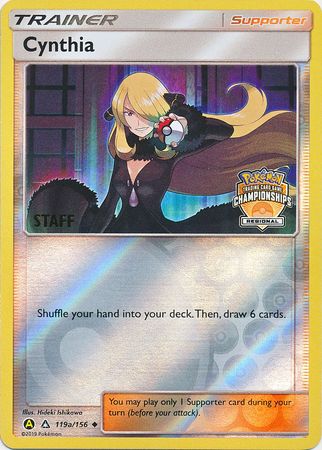 Cynthia (119a/156) (Regional Championship Promo Staff) [Sun & Moon: Ultra Prism] | Exor Games Summserside