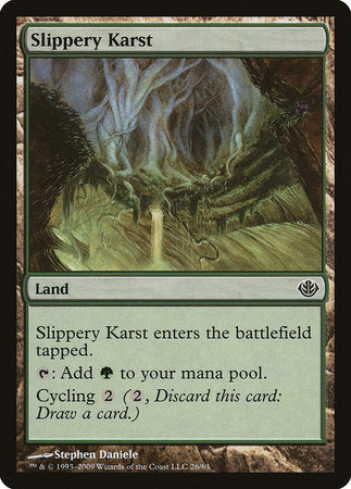 Slippery Karst [Duel Decks: Garruk vs. Liliana] | Exor Games Summserside