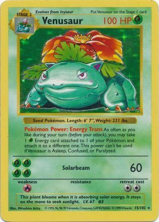 Venusaur (15/102) [Base Set Shadowless Unlimited] | Exor Games Summserside