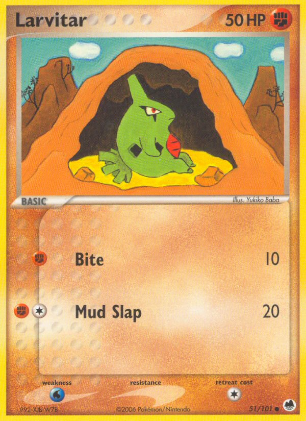 Larvitar (51/101) [EX: Dragon Frontiers] | Exor Games Summserside
