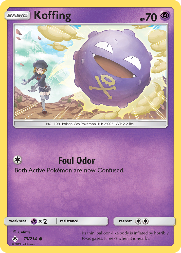 Koffing (73/214) [Sun & Moon: Unbroken Bonds] | Exor Games Summserside