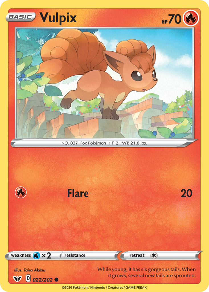 Vulpix (022/202) [Sword & Shield: Base Set] | Exor Games Summserside