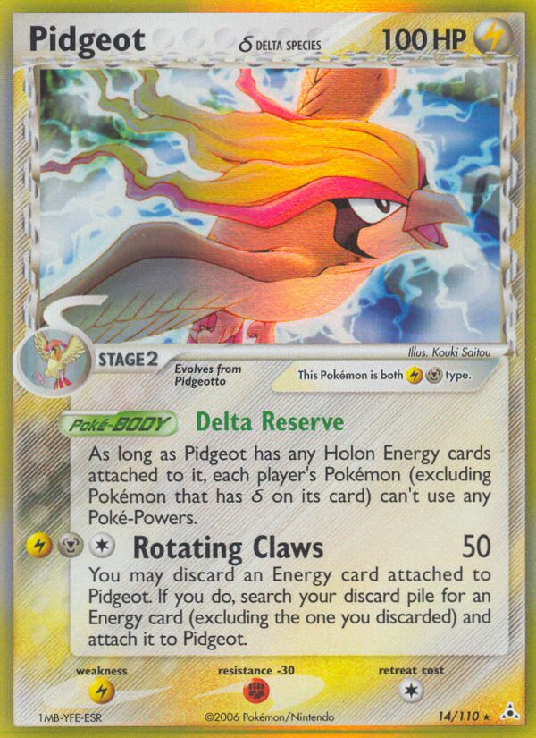 Pidgeot (14/110) (Delta Species) [EX: Holon Phantoms] | Exor Games Summserside