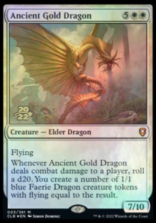 Ancient Gold Dragon [Commander Legends: Battle for Baldur's Gate Prerelease Promos] | Exor Games Summserside