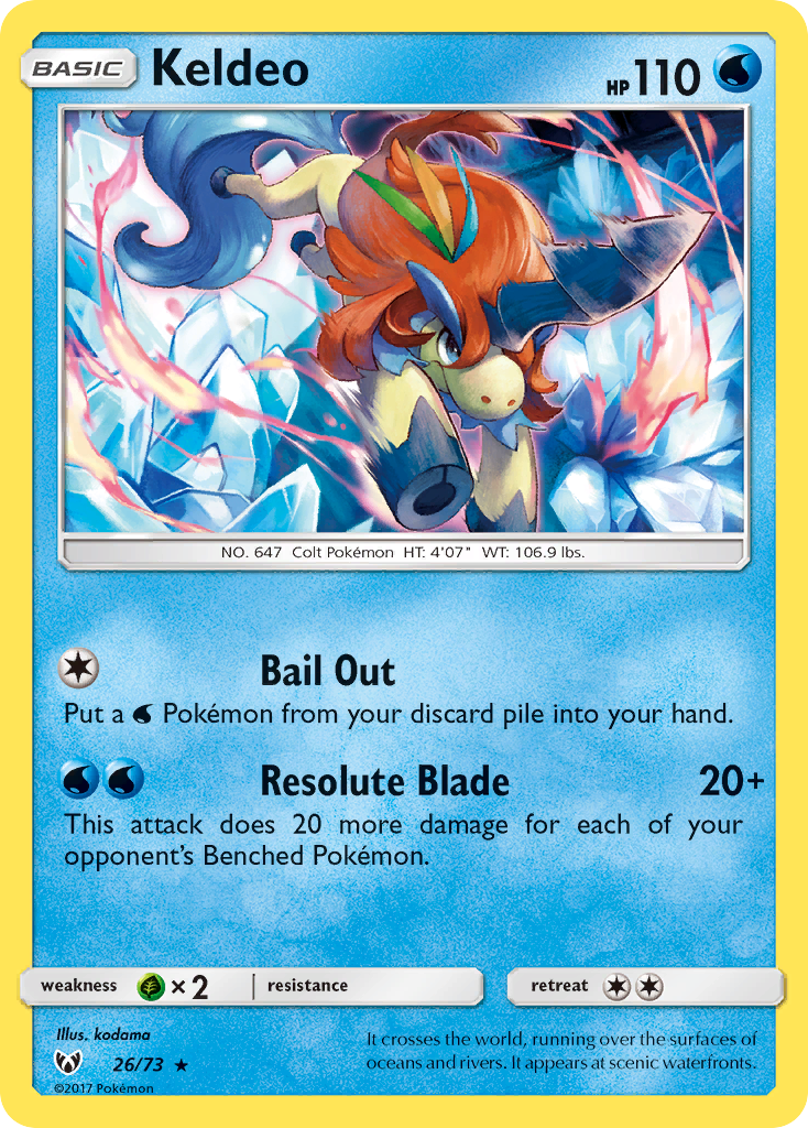 Keldeo (26/73) [Sun & Moon: Shining Legends] | Exor Games Summserside