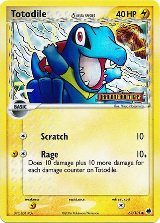 Totodile (67/101) (Delta Species) (Stamped) [EX: Dragon Frontiers] | Exor Games Summserside