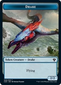 Drake // Goblin Warrior Double-sided Token [Commander 2020 Tokens] | Exor Games Summserside